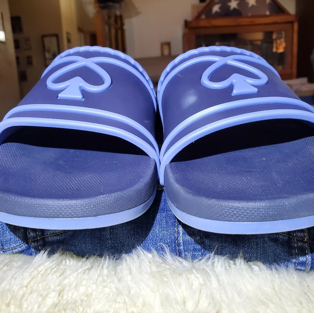 Kate Spade Brigitte Pool Slides Women’s SZ 10 Navy Blue - Picture 8 of 9